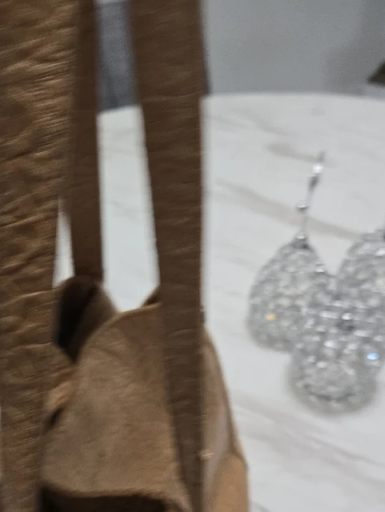 American Leather Embossed Floral Shoulder Bag in Tan - Picture 9 of 13